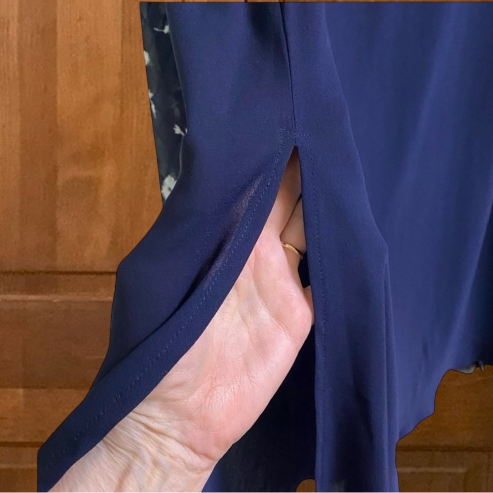 Floral Navy Skirt - Picture 4 of 8